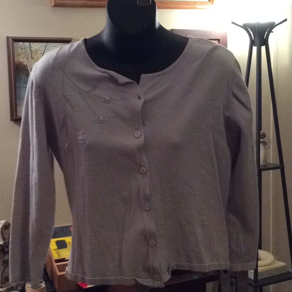 Norton McNaughton Size S Grey Cardigan